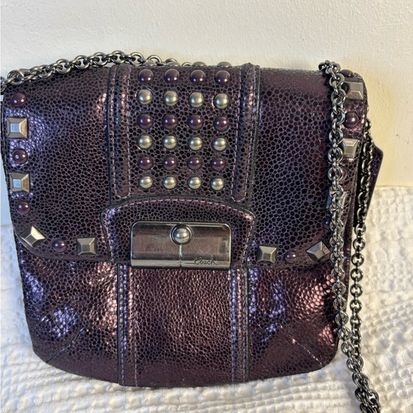 Coach Kristin Studded Convertible Crossbody Mini Bag w/ Gunmetal Chain - Picture 10 of 10